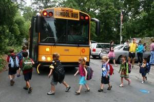 kids and bus
